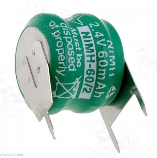 Backup Battery 2.4V NI-MH 60mA with terminals