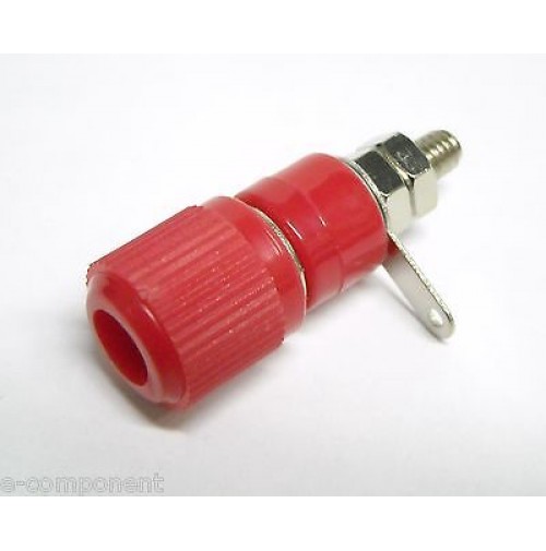 Boccola / banana da pannello colore Rosso 4mm