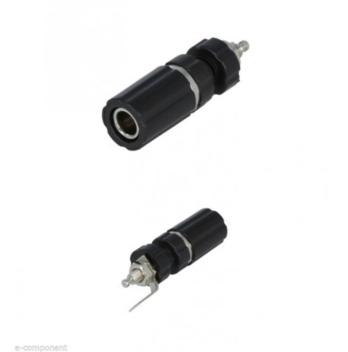 Boccola da da pannello 24 Amp. colore Nero 4mm