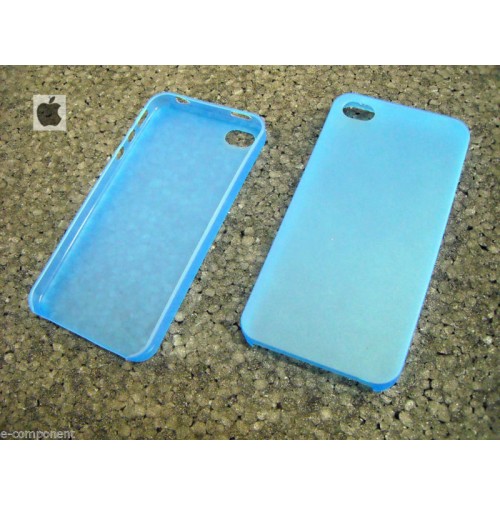 COVER CUSTODIA PER APPLE IPHONE 4 4S COLORE BLUE TRASPARENTE