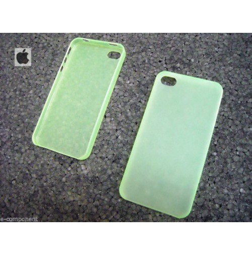 COVER CUSTODIA PER APPLE IPHONE 4 4S COLORE VERDE TRASPARENTE