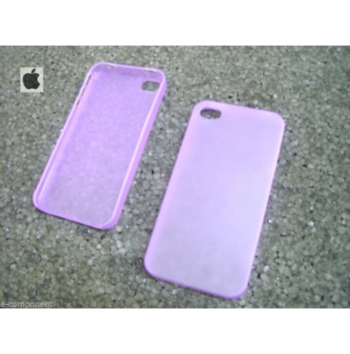 COVER CUSTODIA PER APPLE IPHONE 4 4S COLORE VIOLA TRASPARENTE
