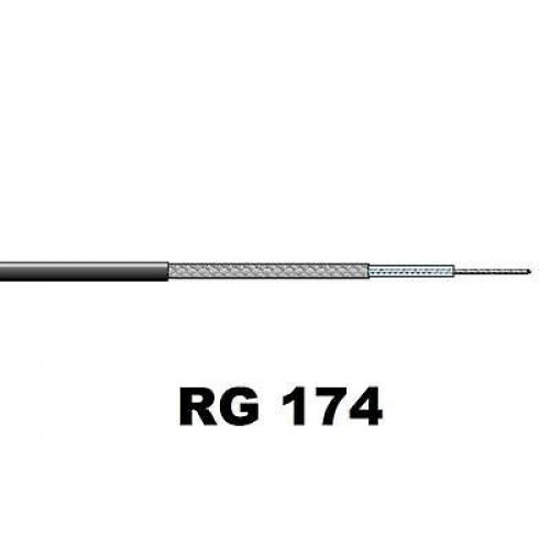 Cavo Coassiale 50 ohm RG174 lunghezza 20 cm (0,20 mt)