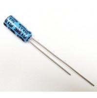 Condensatore Elettrolitico 0,47uF (470nF) 50V 85°C Radiale 5x11mm (3 pezzi)
