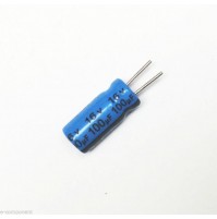 Condensatore Elettrolitico 100uF 16V 85°C Radiale 5x10mm performato (5 Pezzi)