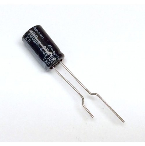 Condensatore Elettrolitico 100uF 25V 105°C Radiale 6x11mm Rubycon