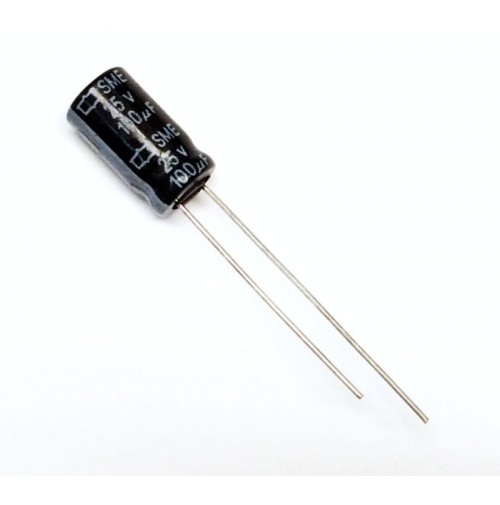 Condensatore Elettrolitico 100uF 25V 85°C Radiale 6x11mm SME Nichicon (2 Pezzi)