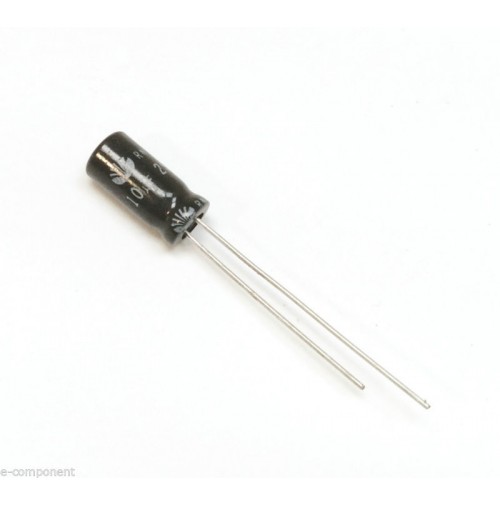 Condensatore Elettrolitico 10uF 25V +85°C Bipolare Radiale 5x11mm DAEWOO RND 2Pz