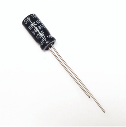 Condensatore Elettrolitico 10uF 50V 105°C Radiale 8x12mm EPCOS (2 pezzi)
