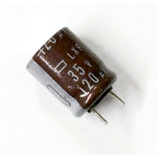 Condensatore Elettrolitico 120uF 35V 105°C Radiale Ø10x13mm