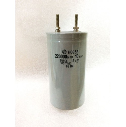 Condensatore Elettrolitico 220000uF (0,22 Farad) 10V 85°C a Vite HGC