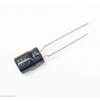 Condensatore Elettrolitico 220uF 25V 85°C Radiale 8x12mm Fujicom (3 Pezzi)