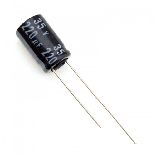 Condensatore Elettrolitico 220uF 35V 105°C Radiale Ø10x17mm