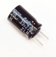 Condensatore Elettrolitico 220uF 35V 105°C Radiale 8x12mm Rubycon
