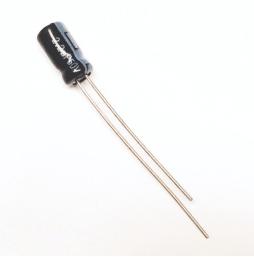 Condensatore Elettrolitico 2,2uF 50V 105°C Radiale 4x8mm AV (2 pezzi)