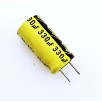 Condensatore Elettrolitico 330uF 25V 85°C Radiale 10x20mm - 2 pezzi