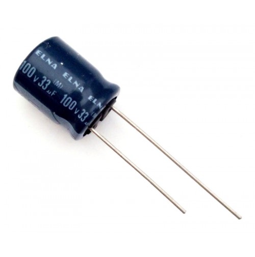 Condensatore Elettrolitico 33uF 100V 85°C Radiale Ø10x13mm ELNA