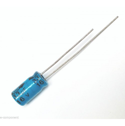 Condensatore Elettrolitico 33uF 16V 85°C Radiale 6x13mm ICEL (3 Pezzi)