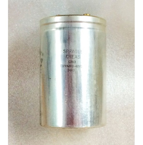 Condensatore Elettrolitico 47000uF (0,047 Farad) 40V 85°C a Vite SPRAGUE