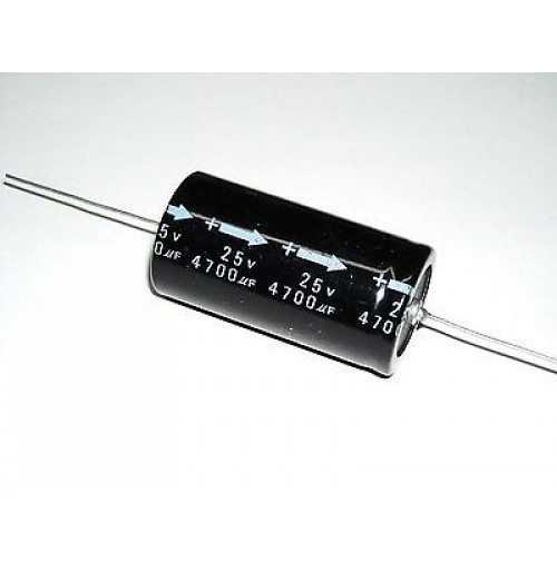 Condensatore Elettrolitico 4700uF 25V -40/+85°C Assiale 50x25mm