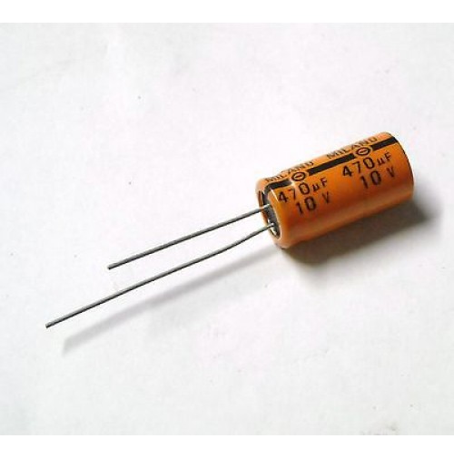 Condensatore Elettrolitico 470uF 10V 85°C Radiale 20x10mm (2 Pezzi)