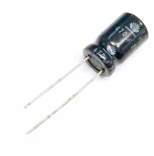 Condensatore Elettrolitico 470uF 25V 85°C Radiale 10x16mm Daewoo