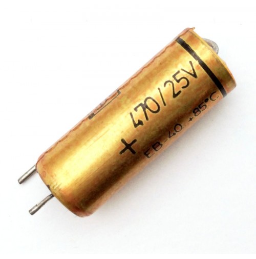 Condensatore Elettrolitico 470uF 25V 85°C Radiale 10x27mm