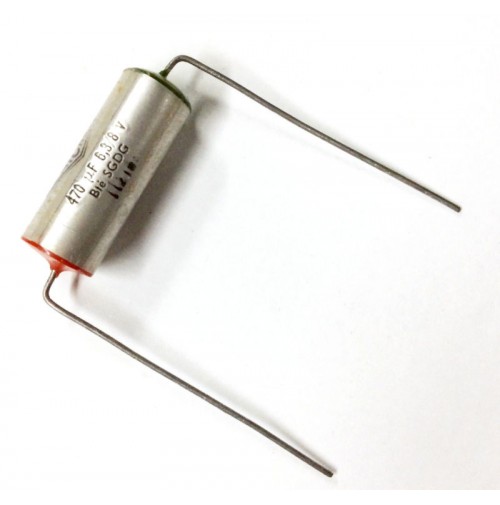 Condensatore Elettrolitico 470uF 6,3V 85°C Assiale 10x28mm (2 pezzi)