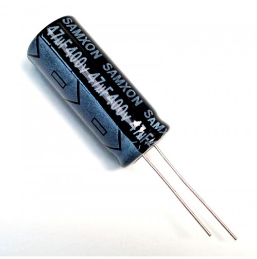 Condensatore Elettrolitico 47uF 400V +105°C Ø13x31mm Radiale SAMXON