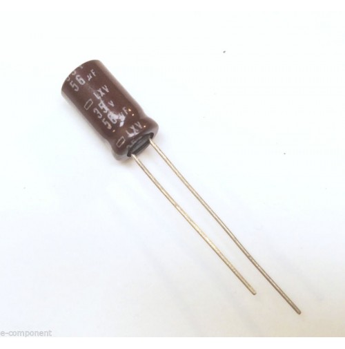 Condensatore Elettrolitico 56uF 35V 105°C Radiale 6x12mm Nippon Chemi-con (2 pz)