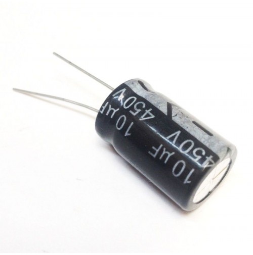 Condensatore Elettrolitico Radiale 10uF 450V 105°C 13x20mm (JWCO)