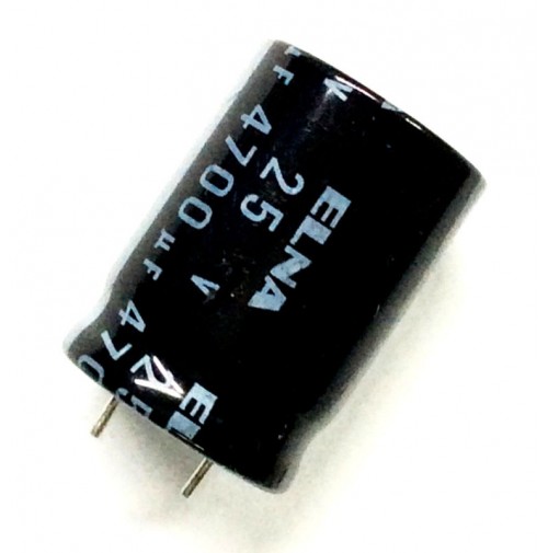 Condensatore Elettrolitico Radiale 4700uF 25V -40/+105°C Dim: Ø18x26mm ELNA