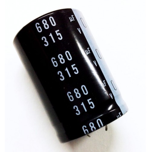 Condensatore Elettrolitico SNAP-IN 680uF 315V 105°C Ø35x50mm Nichicon