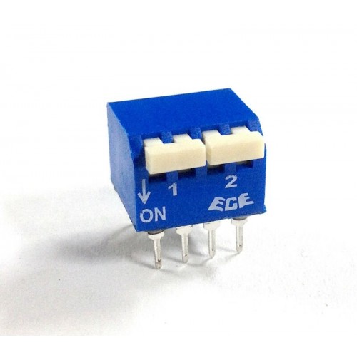 Interruttore dip switch ON/OFF doppia corrente 0.03A/30V DC 2 vie 4+4 terminali