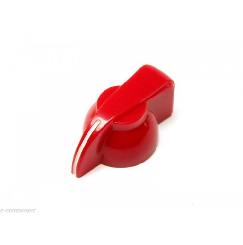 MANOPOLA PER POTENZIOMETRO ASSE 6mm innesto zigrinato colore Rosso MNA-3D