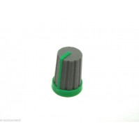 MANOPOLA PER POTENZIOMETRO ASSE 6mm innesto zigrinato colore verde/Grigio MNA-2E