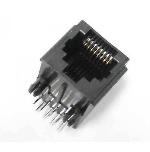 RJ45 Plastic 8 Pin Right Angle Board Connector (2 Pz)