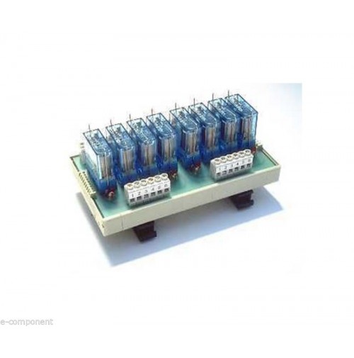 RL8 - Interfaccia a 8 Relè 12Vdc 16A con Led - Relay interface Omega Din