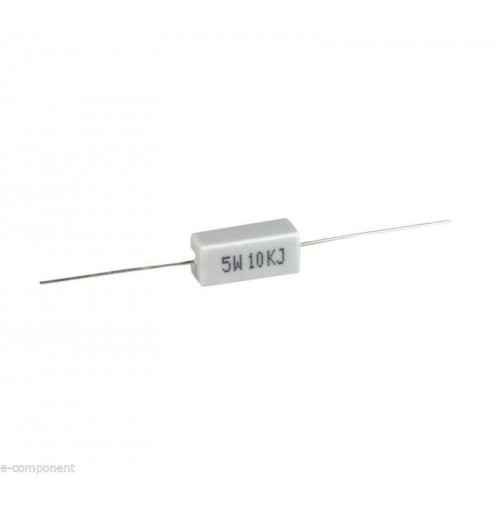 Resistenza Ceramica 10 Kohm (10K) 5W 5 Watt 5%