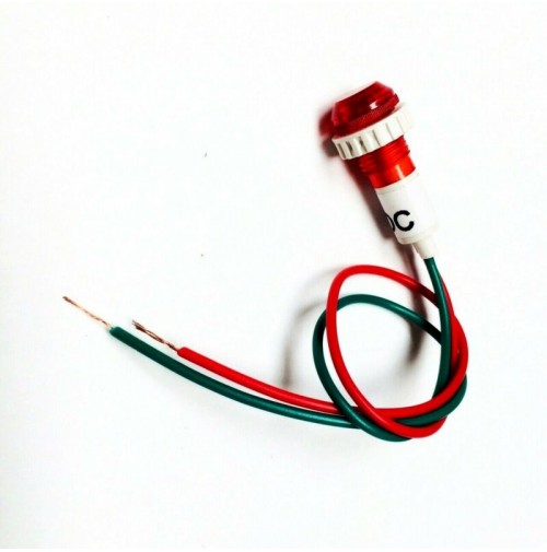 SEGNALATORE LUMINOSO DA PANNELLO A LED 24VDC/VAC - COLORE ROSSO SR