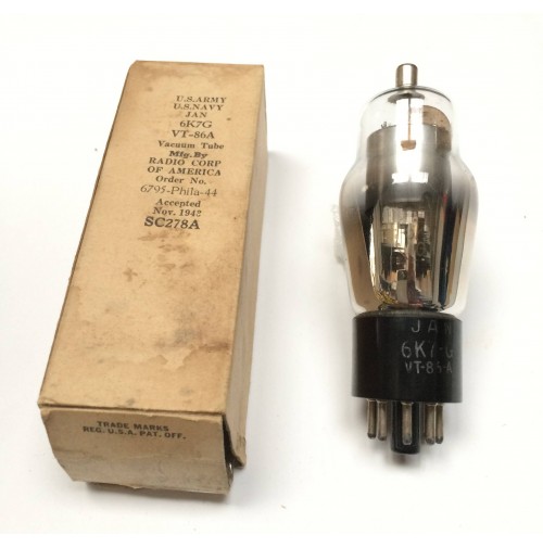 6K7G RCA VT-86A VALVOLA PENTODO RF/IF NOS