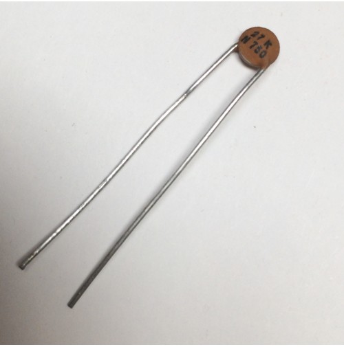 5 pezzi - Condensatori Ceramici 27pF K(10%) N750 passo 5mm