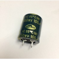 Condensatore Elettrolitico 100MF snap-in 100uF 450V 85°C Radiale 25x30mm SAMWHA