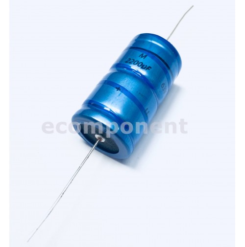 Condensatore Elettrolitico 2200uF 63V +85°C HP Assiale 21x39mm