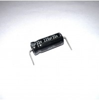 220uF 35V 105°C Condensatore Elettrolitico Assiale dim. 20x8mm