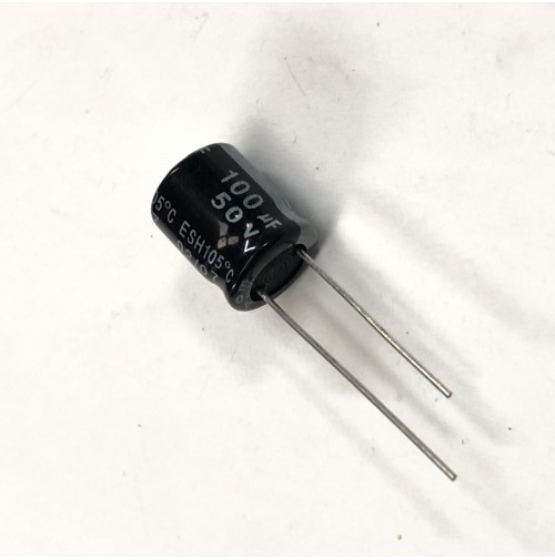 Condensatore Elettrolitico 100uF 50V 105°C Radiale 10x13mm - (2 pezzi)