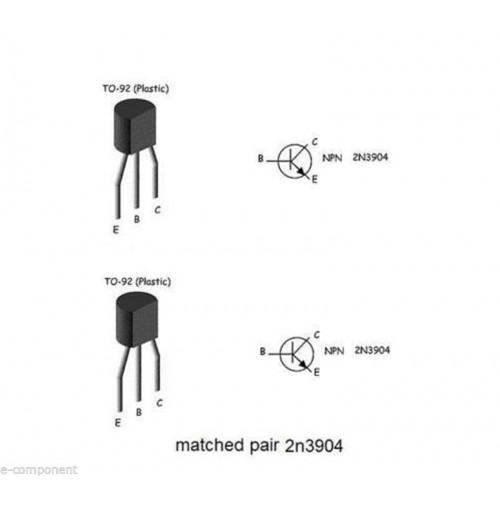 matched pair for two 2n3904 case: TO92